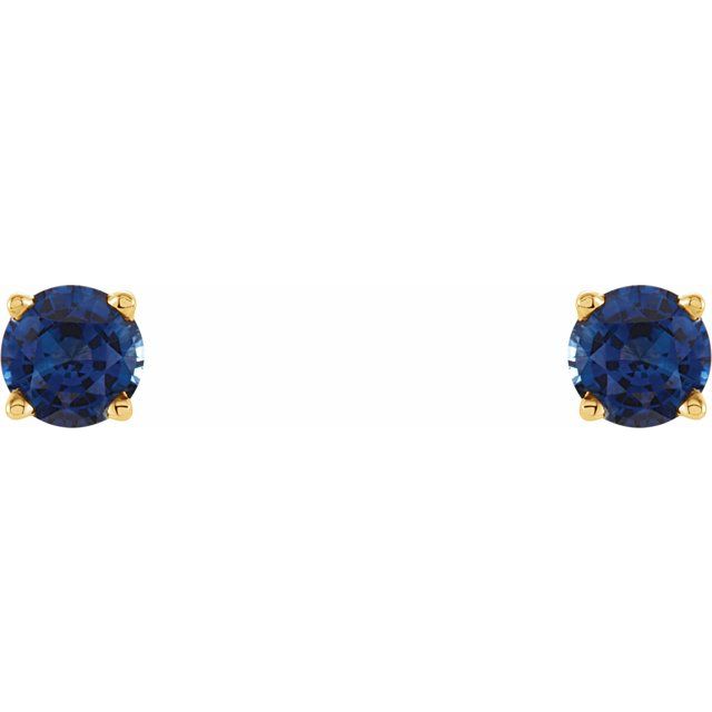 Lab-Grown Blue Sapphire | Round | 4mm | Natural Blue Sapphire | Round | 4mm