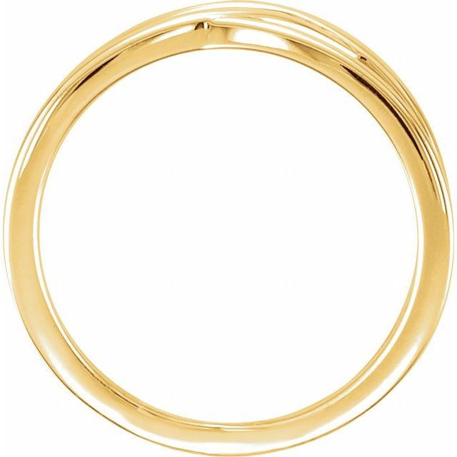 Sculpted Criss-Cross Bypass Ring — 14K Yellow Gold