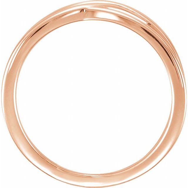 Sculpted Criss-Cross Bypass Ring — 14K Rose Gold