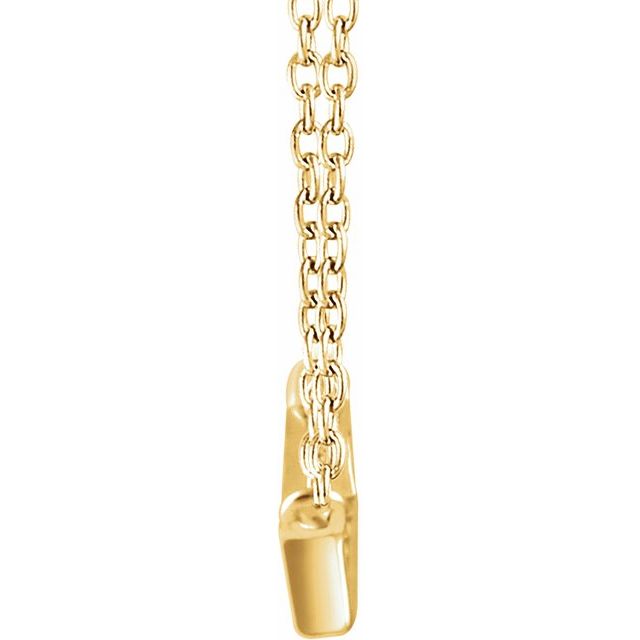 Baguette Bar Necklace — 14K Yellow Gold