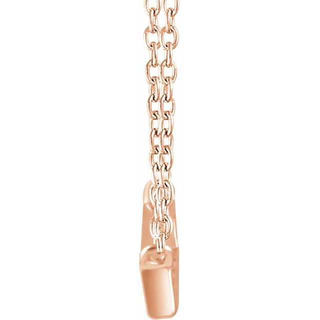Baguette Bar Necklace — 14K Rose Gold