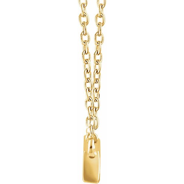 Baguette Bar Necklace — 14K Yellow Gold