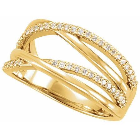122775 / Ring / Set / 14K Yellow / Lab-Grown Diamond / Round / 1.1 Mm / Lab-Grown Diamond / Polished / 1/5 Ctw Lab Grown Diamond Ring