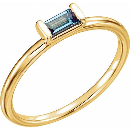Natural London Blue Topaz | Straight baguette | 5 x 2.5mm