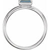Natural London Blue Topaz | Straight baguette | 5 x 2.5mm
