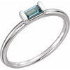 Natural London Blue Topaz | Straight baguette | 5 x 2.5mm