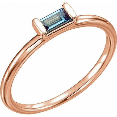 Natural London Blue Topaz | Straight baguette | 5 x 2.5mm