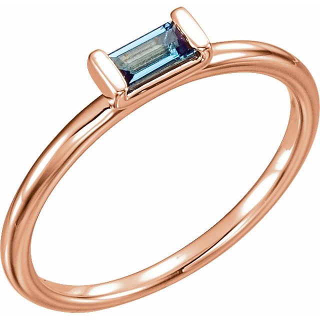 Natural London Blue Topaz | Straight baguette | 5 x 2.5mm