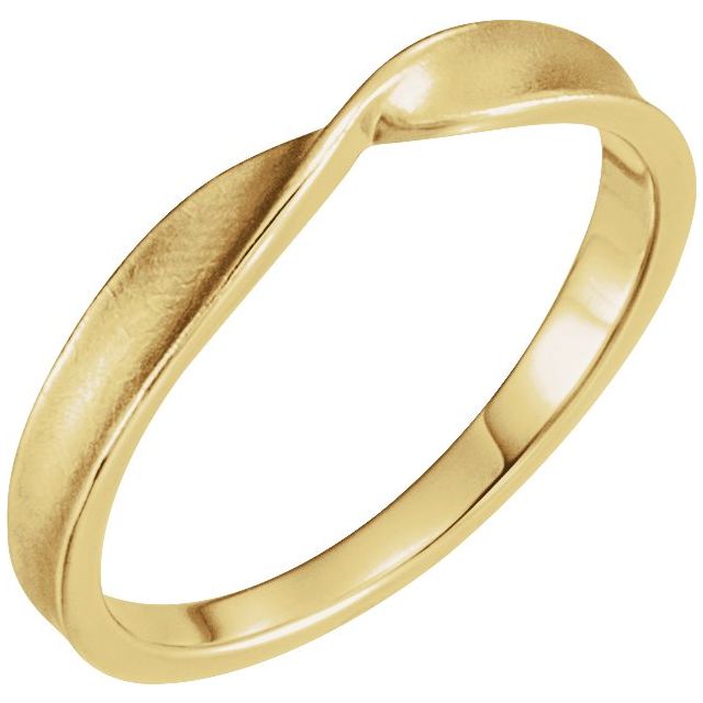 Twisted Tapered Stackable Band Ring — 14K Yellow Gold