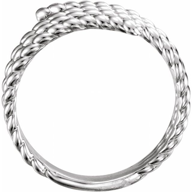 51693 / Ring / 14K White / Polished / Rope Ring