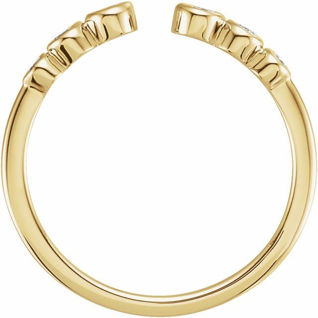 Graduated Bezel Diamond Open-Space Stacking Ring — 14K Yellow Gold