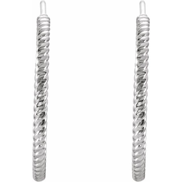 Rope-Twist Small Hoop Earrings — Continuum Sterling Silver