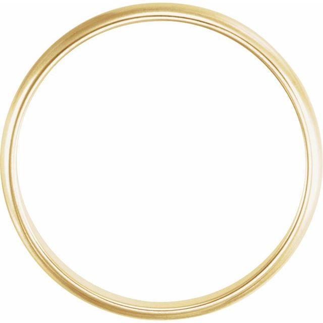 Domed Half-Round Midi Ring — 14K Yellow Gold
