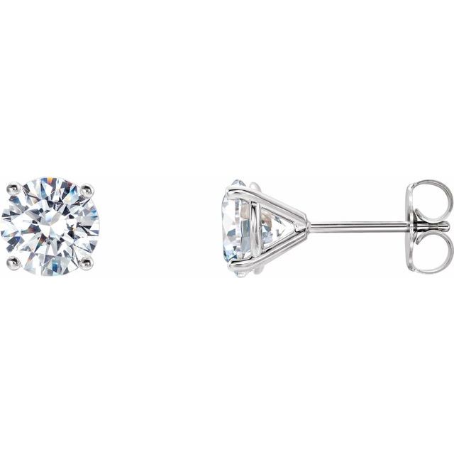 Lab-Grown Diamond | Round | 5.75mm :: 1 1/2 Ctw | Lab-Grown Diamond | Round | 6.3mm :: 2 Ctw