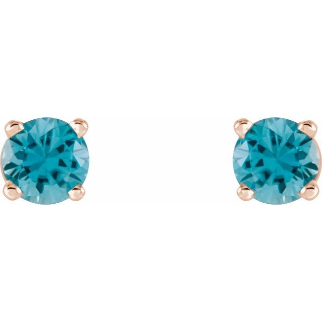 Natural Blue Zircon | Round | 4mm