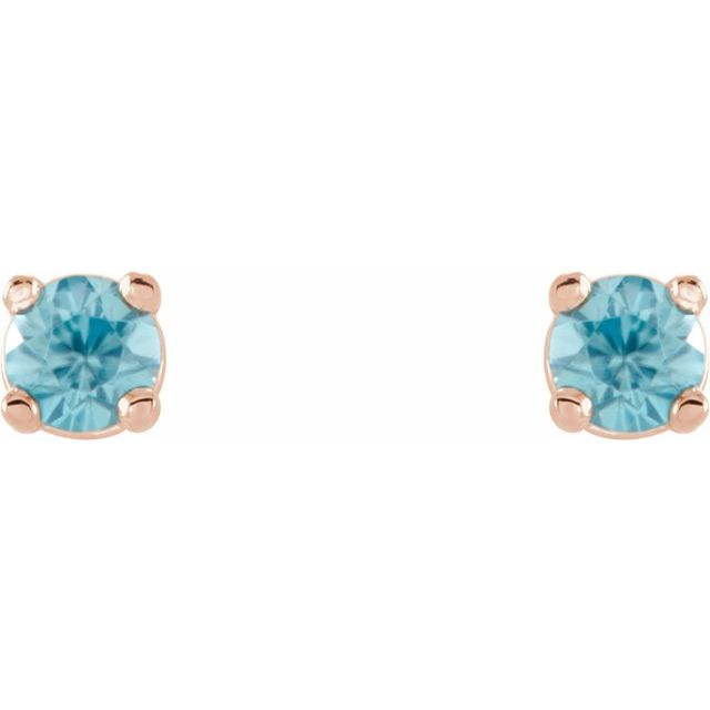 Natural Blue Zircon | Round | 2.5mm