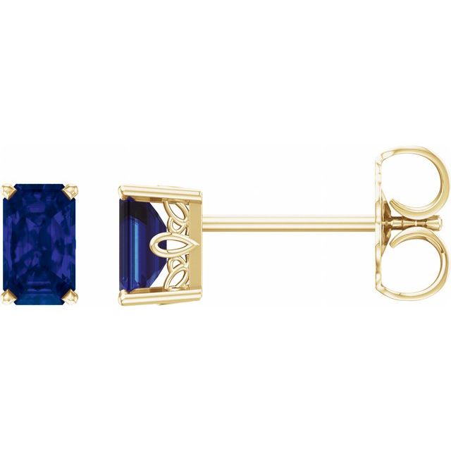 Lab-Grown Blue Sapphire | Emerald | 5 x 3mm