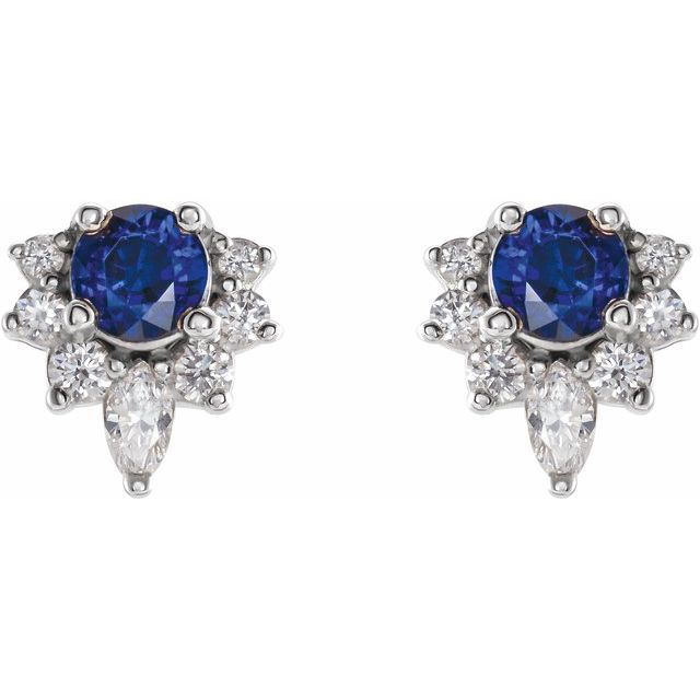 Lab-Grown Blue Sapphire | Round | 3.5mm | Natural Blue Sapphire | Round | 3.5mm