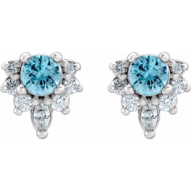 Natural Blue Zircon | Round | 3.5mm