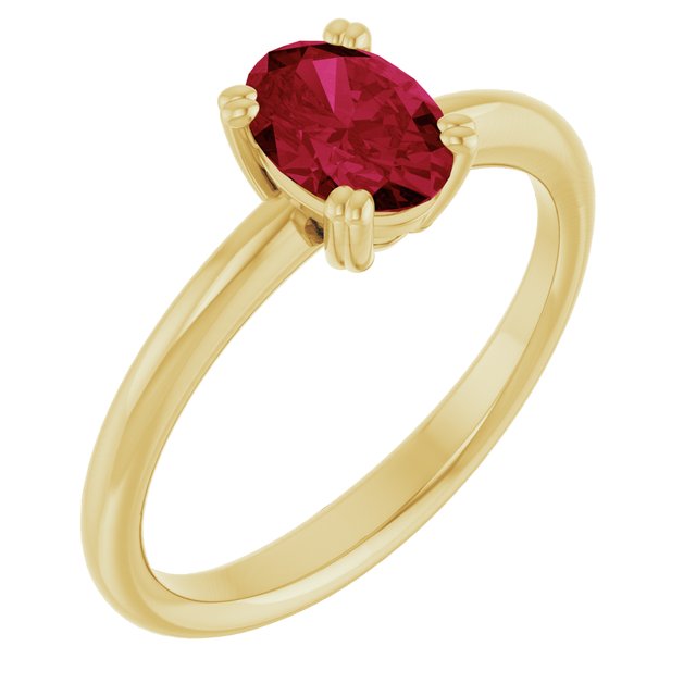 Lab-Grown Ruby | Oval | 7 x 5mm