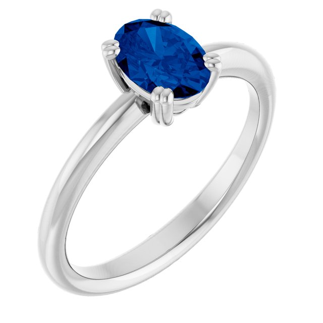 Lab-Grown Blue Sapphire | Oval | 7 x 5mm