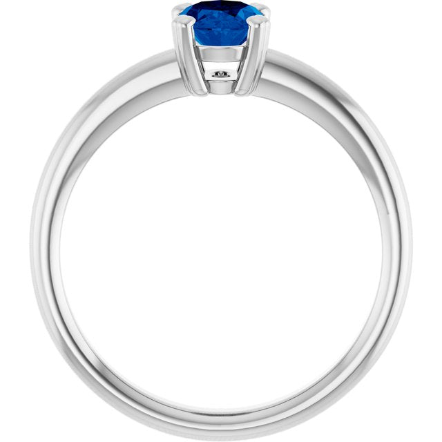 Lab-Grown Blue Sapphire | Oval | 7 x 5mm