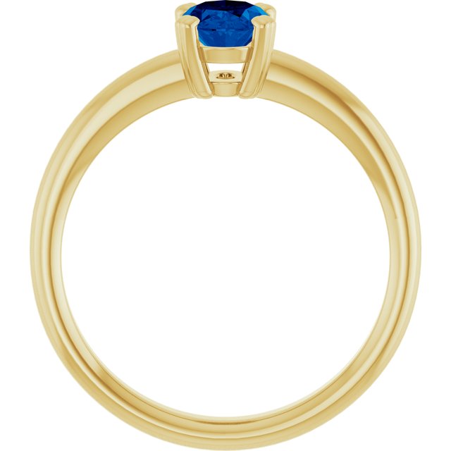Lab-Grown Blue Sapphire | Oval | 7 x 5mm