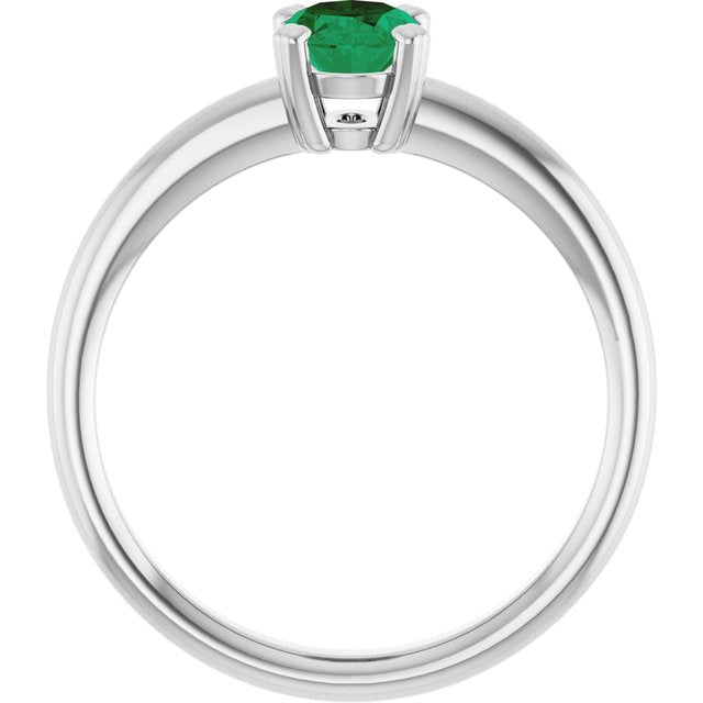 Lab-Grown Emerald | Oval | 7 x 5mm