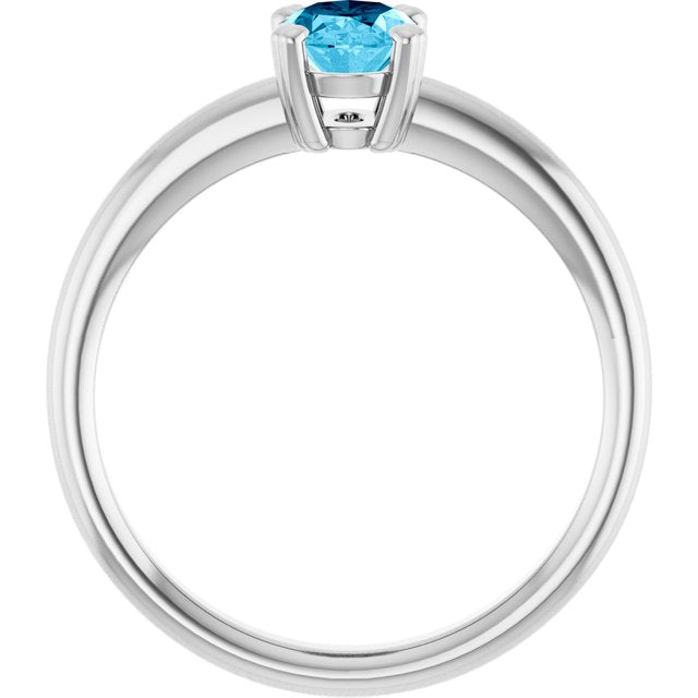 Natural Aquamarine | Oval | 7 x 5mm