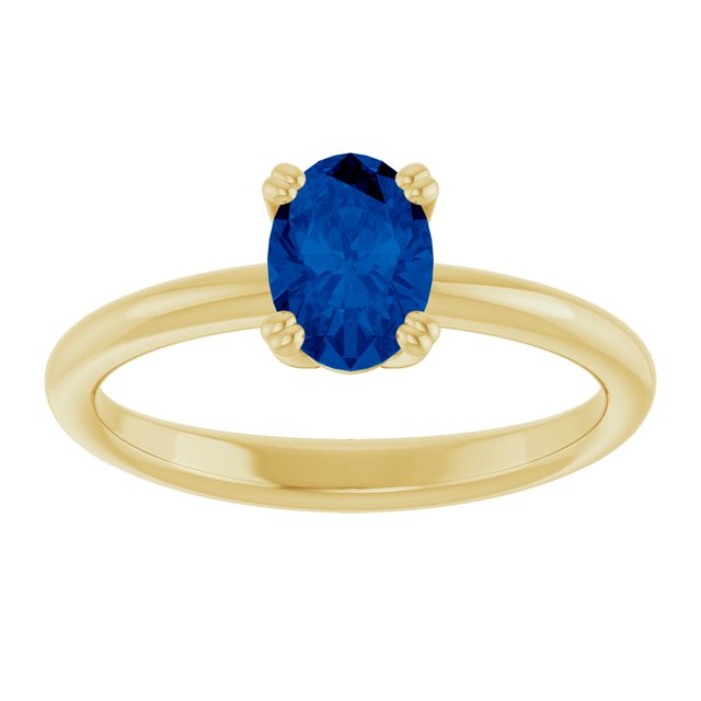 Lab-Grown Blue Sapphire | Oval | 7 x 5mm