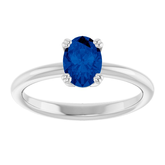 Lab-Grown Blue Sapphire | Oval | 7 x 5mm