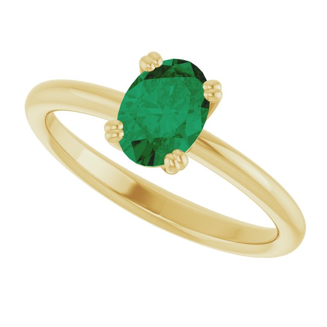 Lab-Grown Emerald | Oval | 7 x 5mm