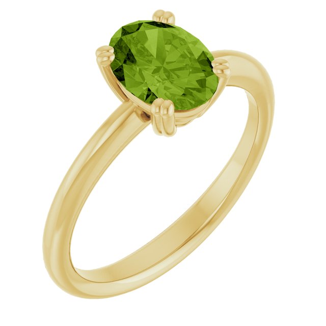 Natural Peridot | Oval | 8 x 6mm