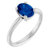 Lab-Grown Blue Sapphire | Oval | 8 x 6mm
