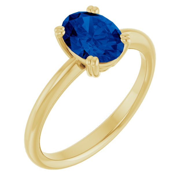 Lab-Grown Blue Sapphire | Oval | 8 x 6mm