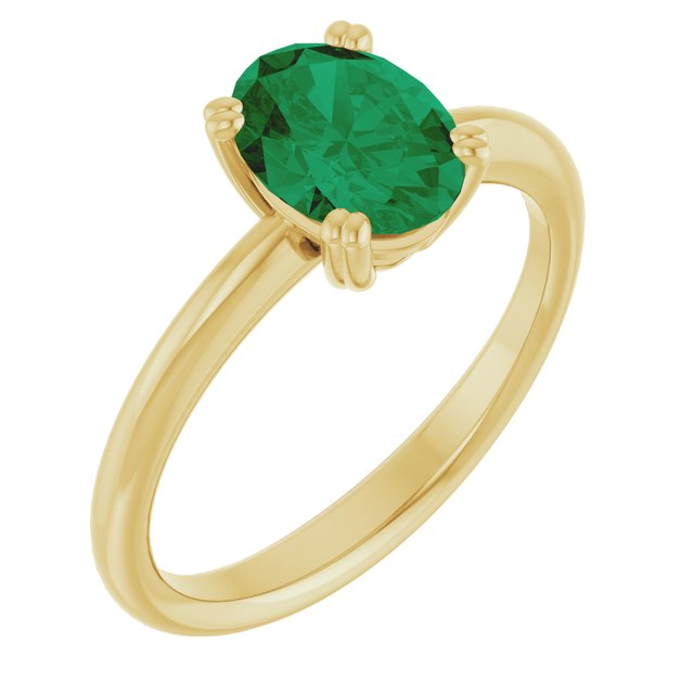 Lab-Grown Emerald | Oval | 8 x 6mm