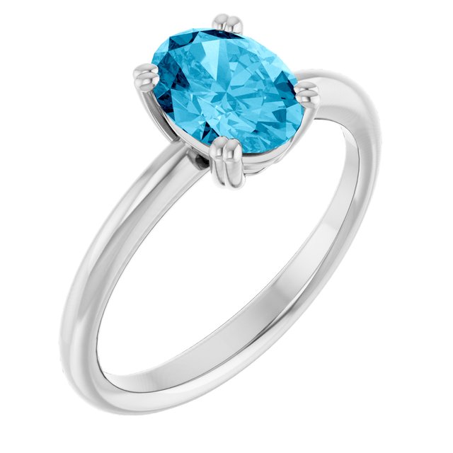 Natural Aquamarine | Oval | 8 x 6mm
