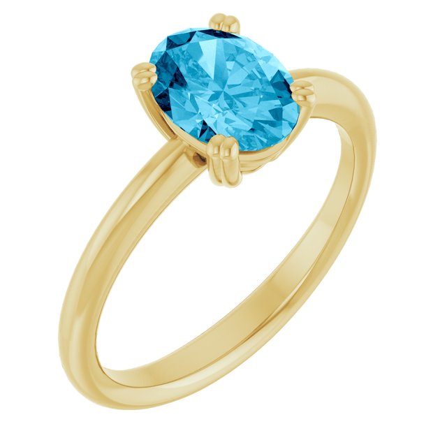 Natural Aquamarine | Oval | 8 x 6mm