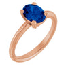 Lab-Grown Blue Sapphire | Oval | 8 x 6mm