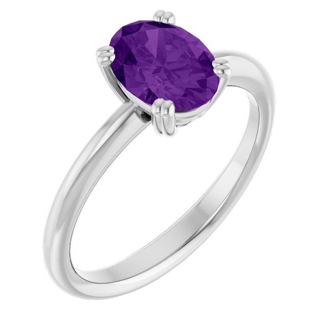 Natural Amethyst | Oval | 8 x 6mm