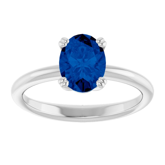 Lab-Grown Blue Sapphire | Oval | 8 x 6mm