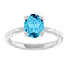 Natural Aquamarine | Oval | 8 x 6mm
