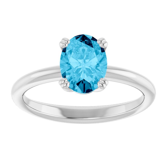 Natural Aquamarine | Oval | 8 x 6mm