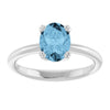 Natural Sky Blue Topaz | Oval | 8 x 6mm