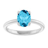 Natural Aquamarine | Oval | 8 x 6mm