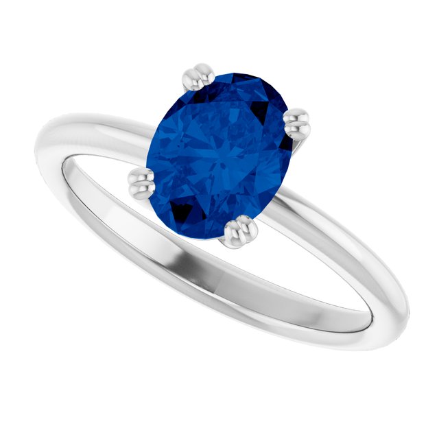 Lab-Grown Blue Sapphire | Oval | 8 x 6mm