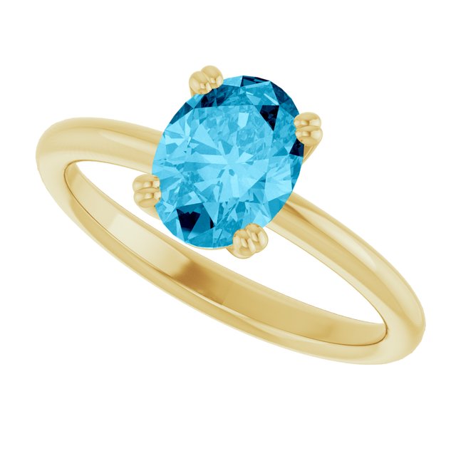 Natural Aquamarine | Oval | 8 x 6mm