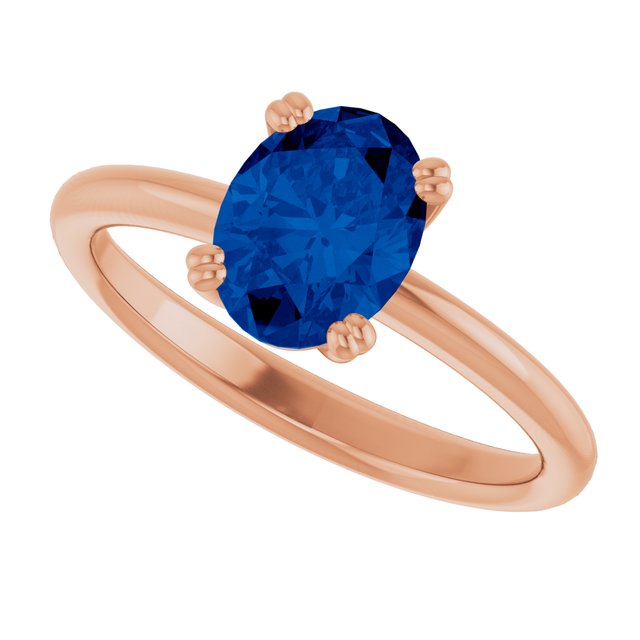 Lab-Grown Blue Sapphire | Oval | 8 x 6mm