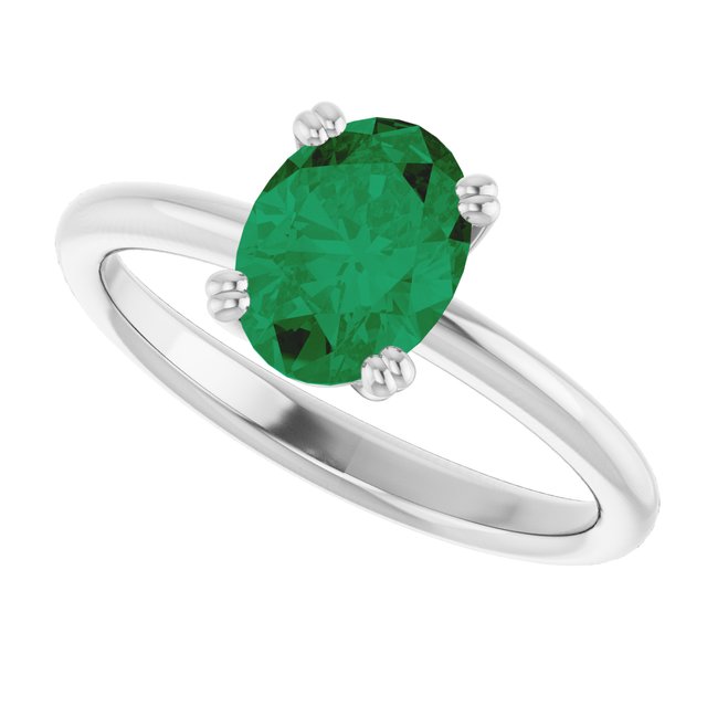 Lab-Grown Emerald | Oval | 8 x 6mm