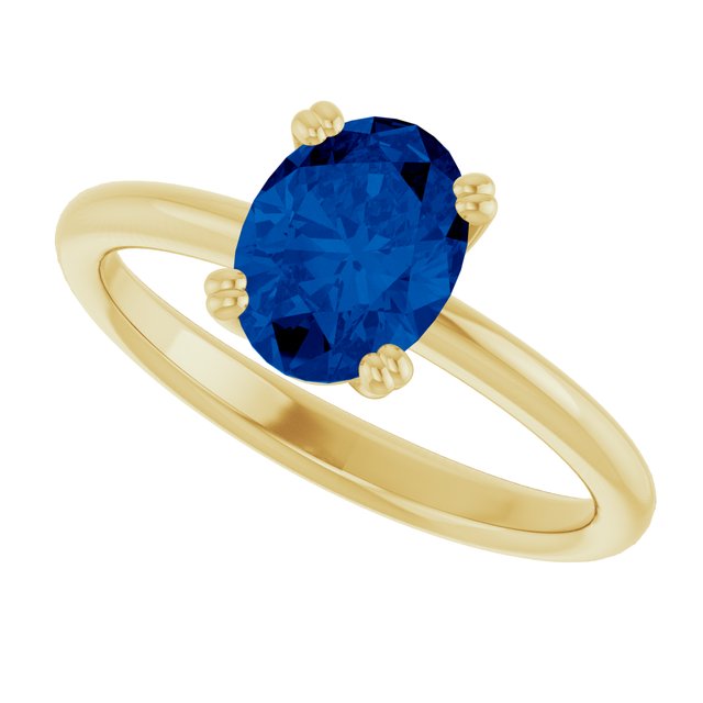 Lab-Grown Blue Sapphire | Oval | 8 x 6mm